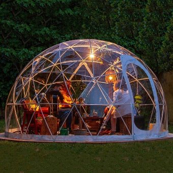 Transparent Geodesic Dome Tent