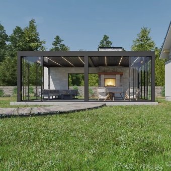 Double Room Aluminum Pergola