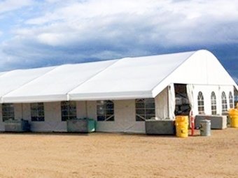 Curved Industrial Tent