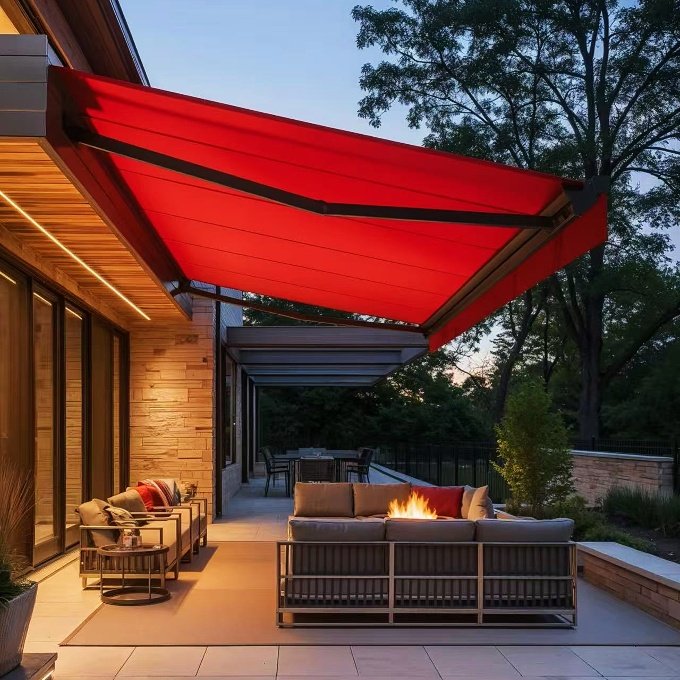 door electric awning