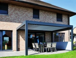 Aluminum Pergola Attached to House