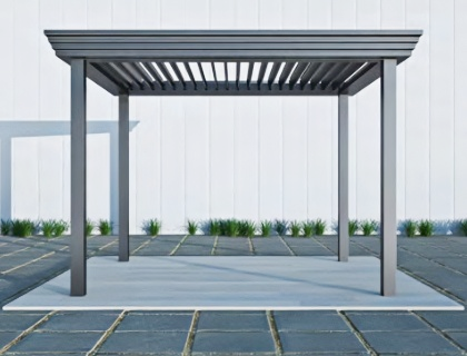 Aluminum Pergola with European-Style External Gutter