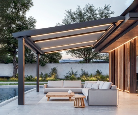 Aluminum Pergola Attached to House​