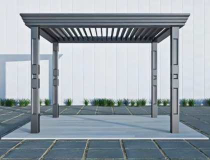 Aluminum Pergola with Roman Columns