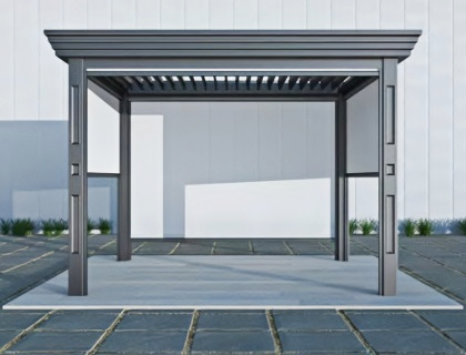 Aluminum Pergola with Windproof Roller Shutters