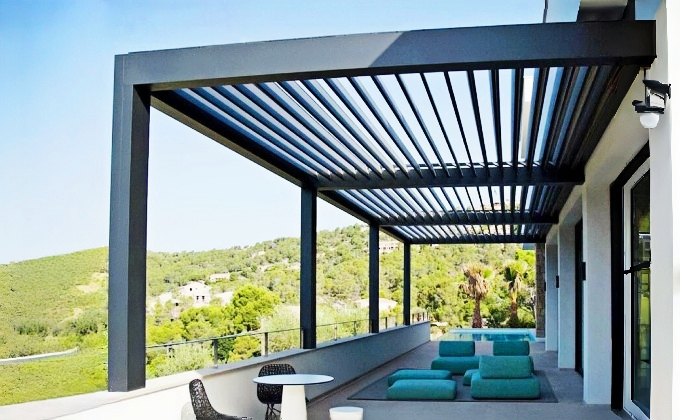 12 x 24 attached aluminum pergola kits​