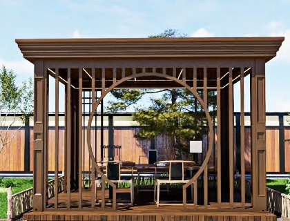 Aluminum Pergola with Screen