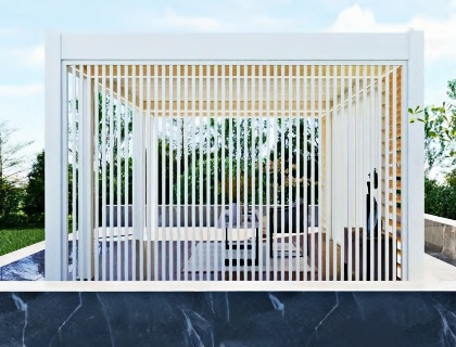 Aluminum Pergola with Louvers​