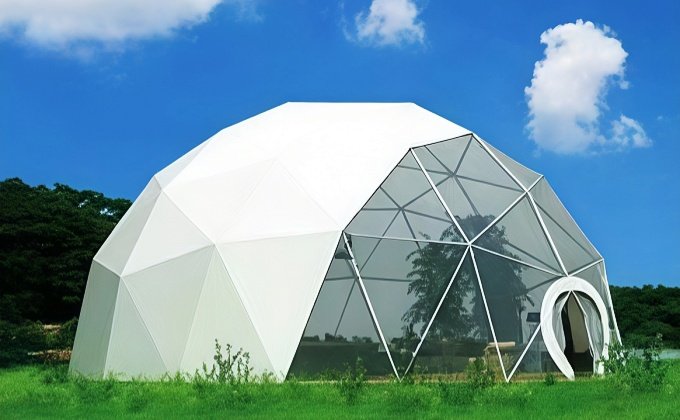 Geodesic Dome with Transparent Cover