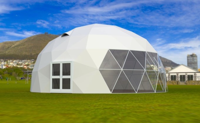Geodesic Dome with Transparent Cover