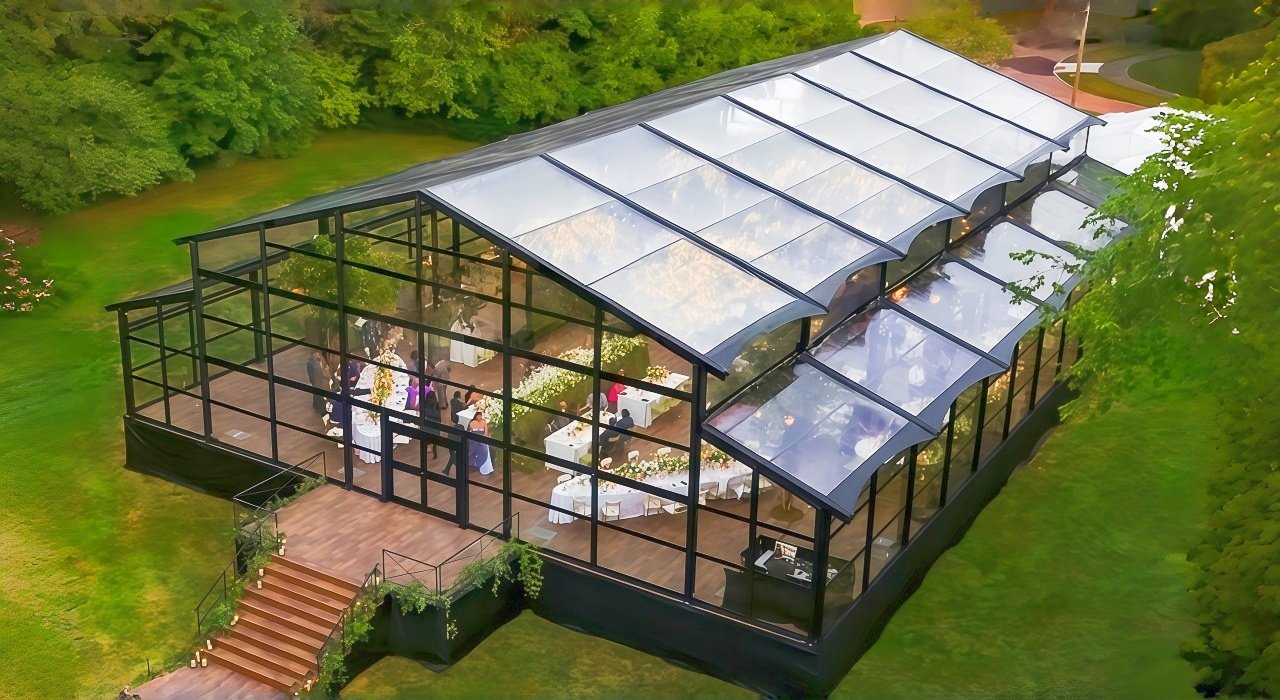 atrium wedding tent decoration