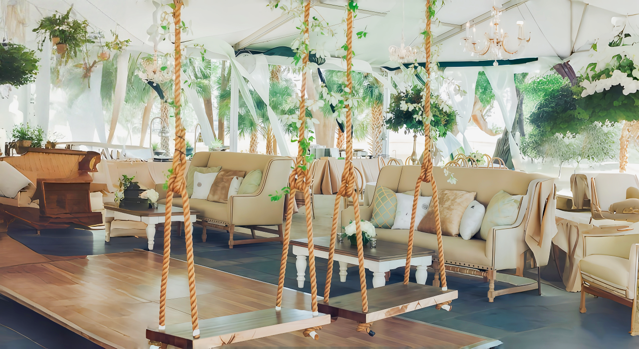 Rope Swings- wedding tent decoration ideas