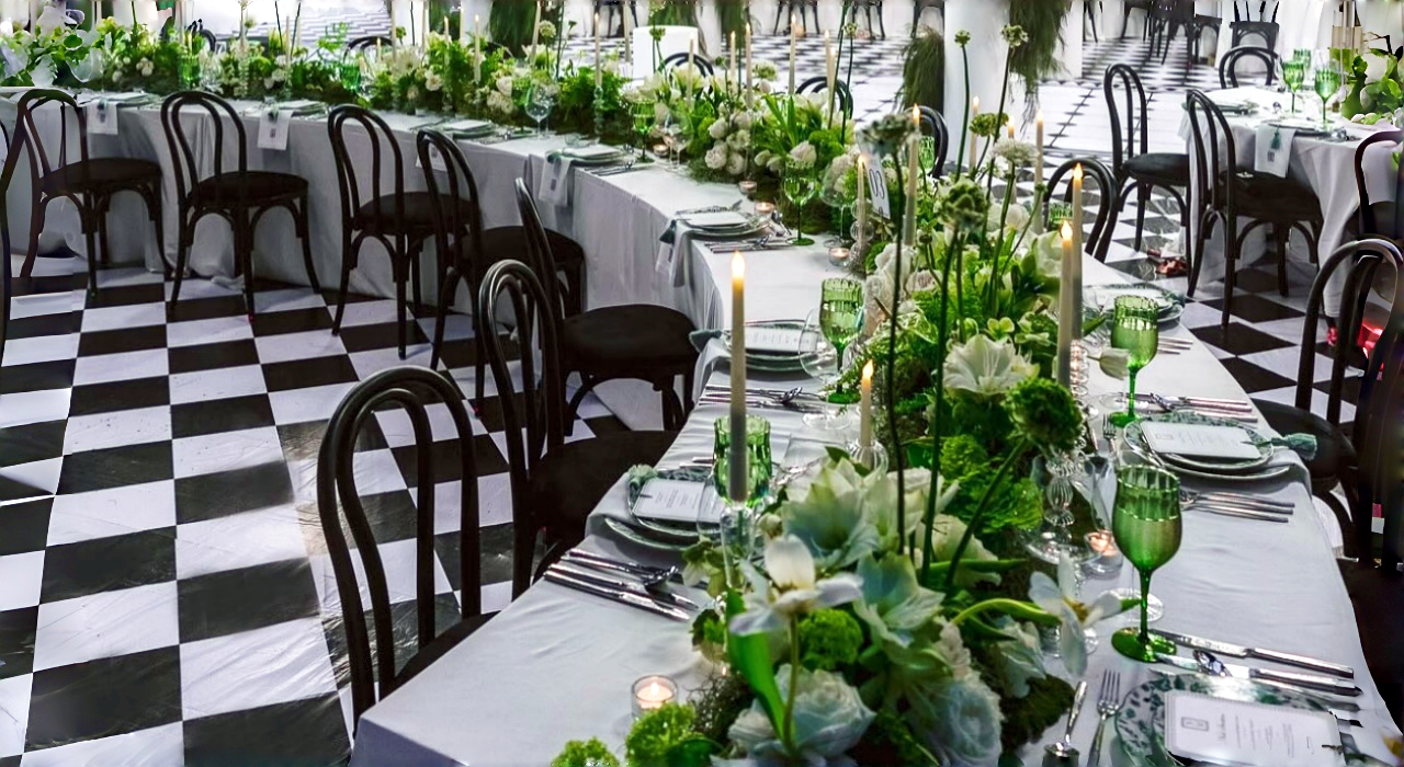 Dining Table Decoration for wedding tents