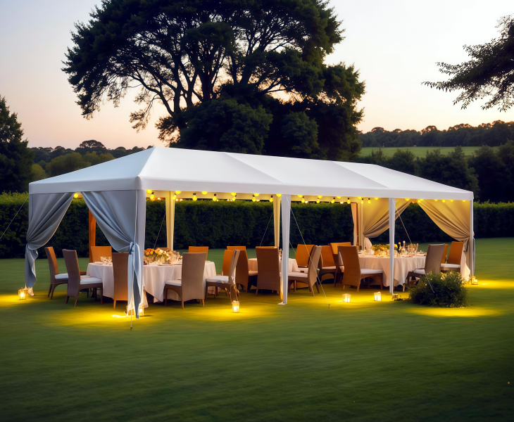 custom pop-up wedding party tent