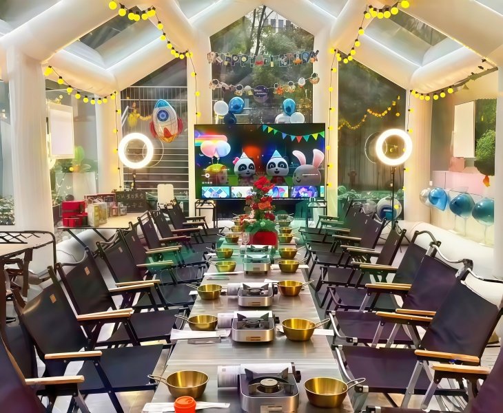 inside inflatable party tent​