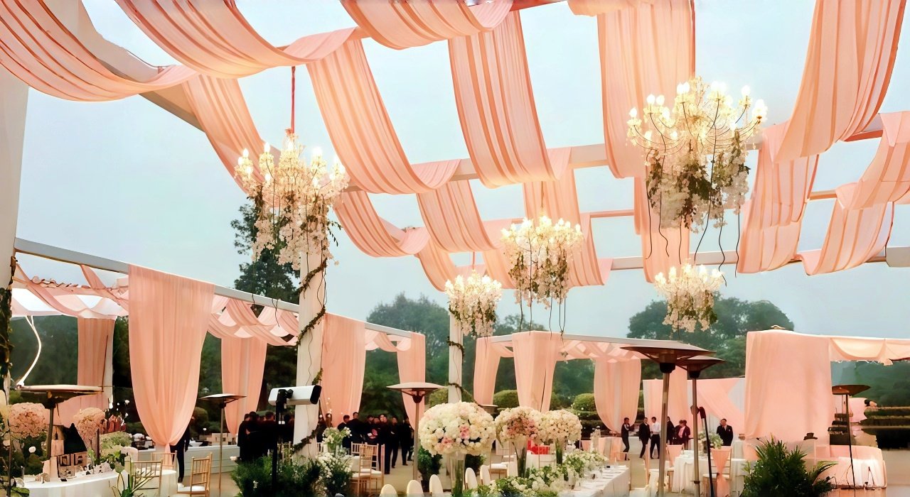 open-top canopy wedding tent