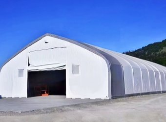 A-Frame Hay Storage Tent