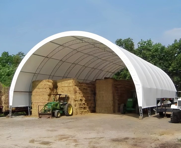 Coating Powder Process for Hay Storage Tent