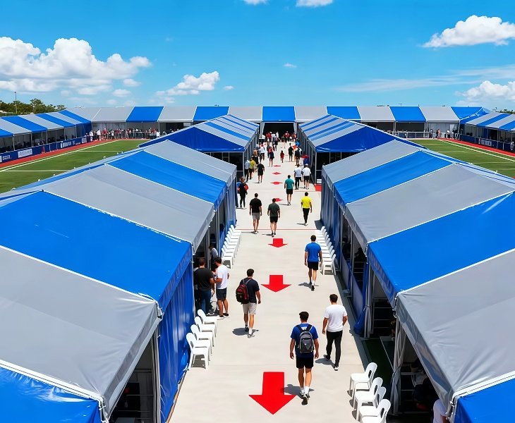 Large capacity for beer tents