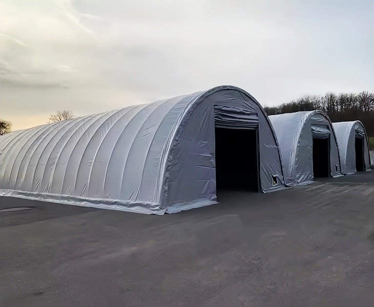Flexible Movement and Disassembly for Hay Storage Tent
