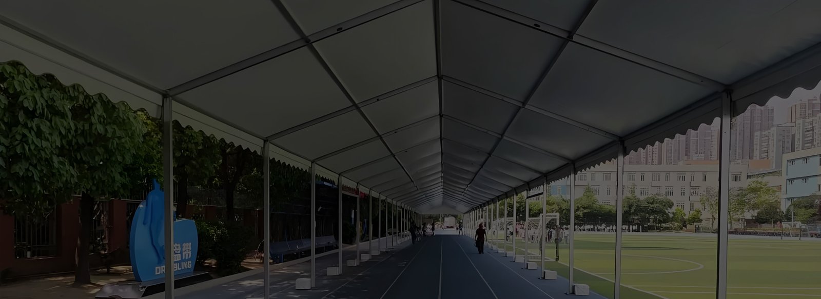 Walkway tent factory