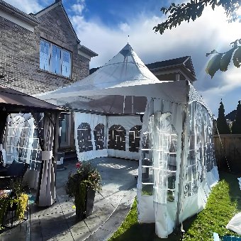 Clear Cross Cable Tent