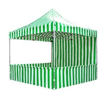 Green Striped tent