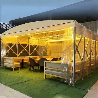 Retractable Tunnel Tent For Dinning