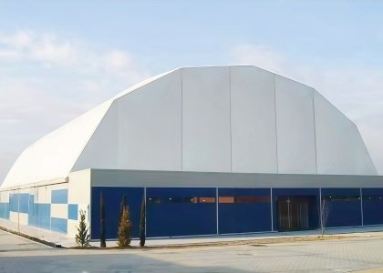 sports facility polygon tent system USA