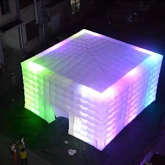 Glowing Inflatable Cube Tent