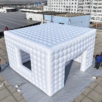Semi-enclosed Inflatable Cube Tent