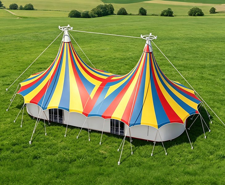 colorful circus tent​