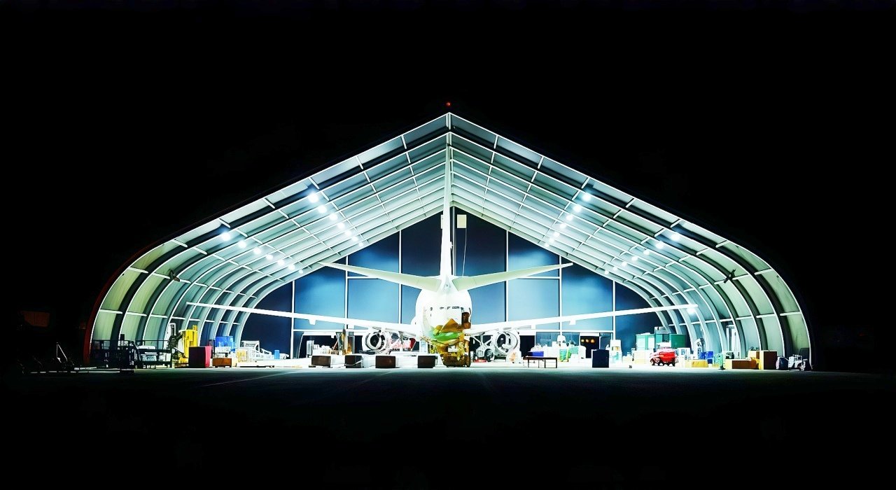 Curved Military Hangar