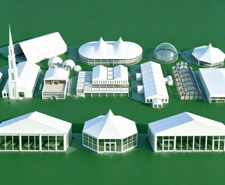 types of aluminum tents