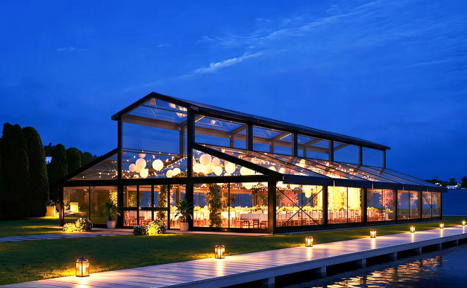 High End Outdoor Reception Structure in Switzerland
