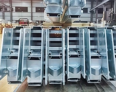 steel connections for atrium tents