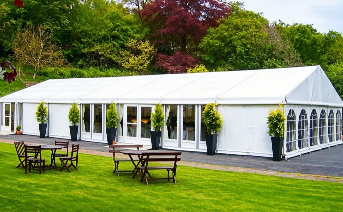 European Classic Tent for a Private Estate Banquet in Italy