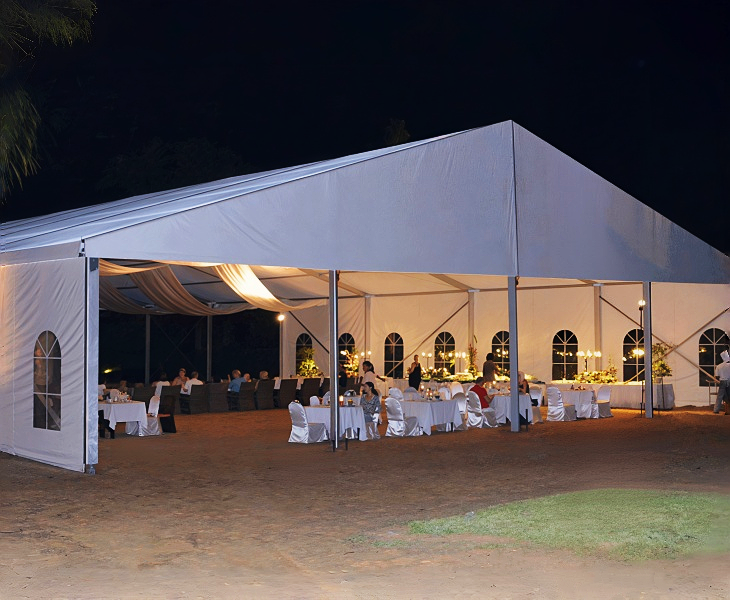 white PVC tents