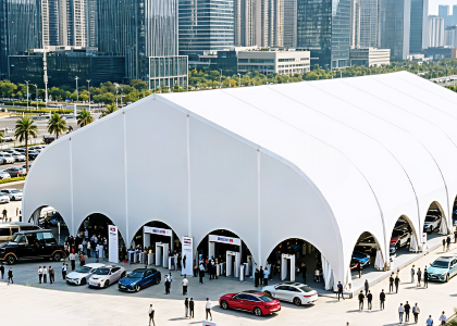 Curve Car Show Tent