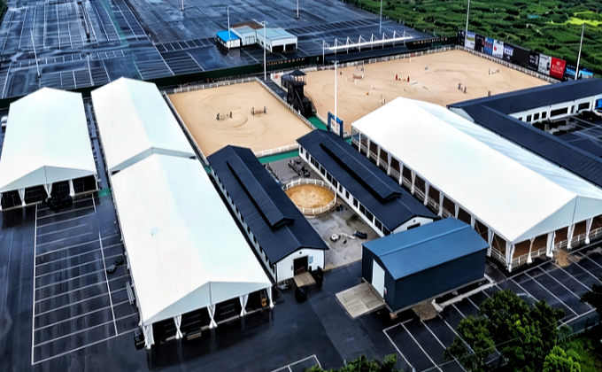 German Aluminum Indoor Equestrian Tent with Ventilation and Dust Prevention