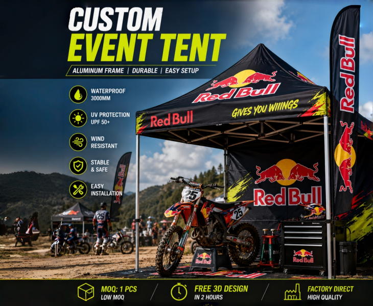 custom racing tents