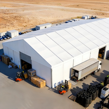 temporary warehouse tents